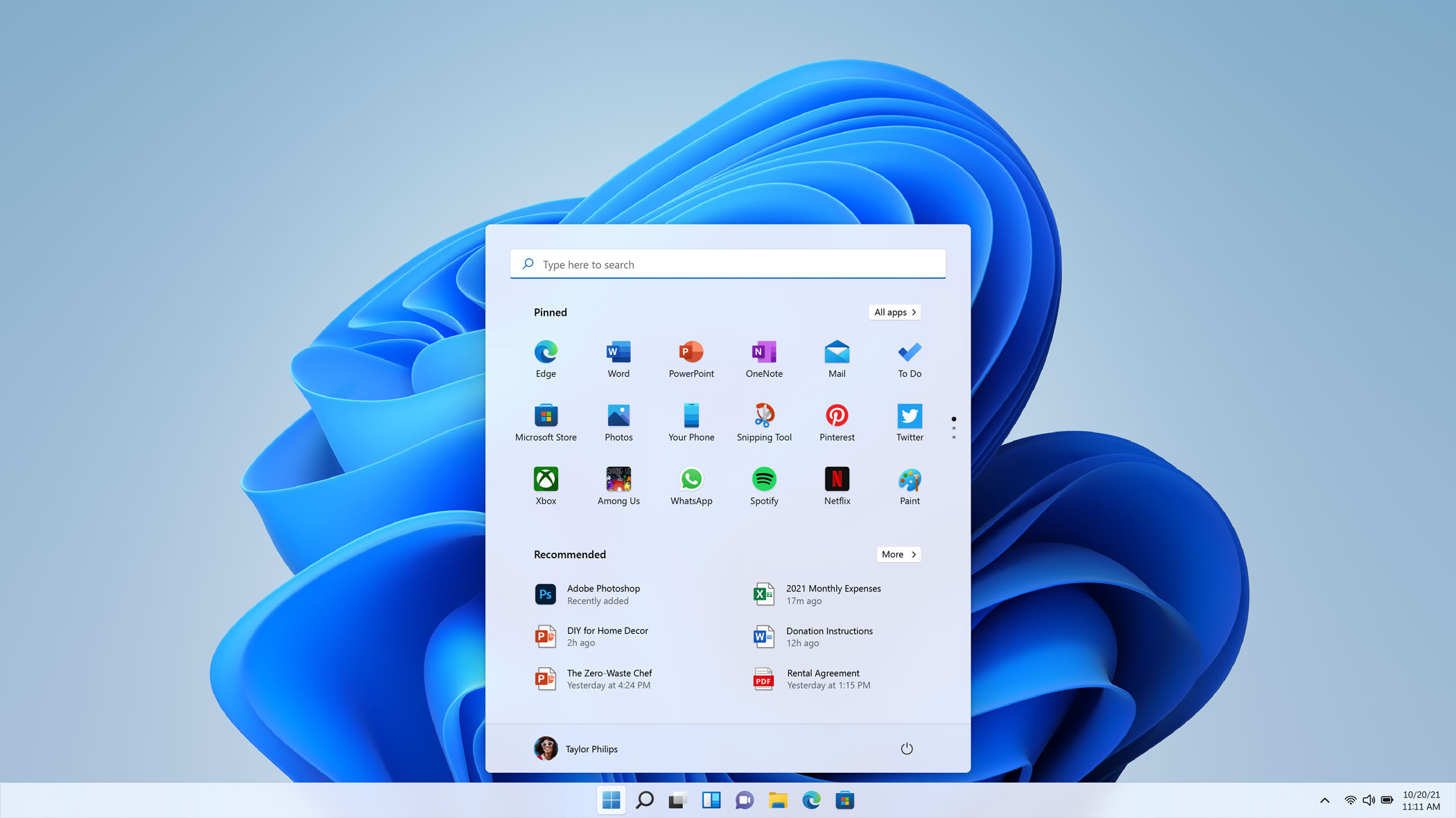 Bureau Windows 11